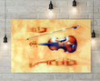 Violin Art Horizontal Print Painting Canvas Violin Art Reverse Canvas Sign Great Canvas Panels For Kids