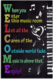 Welcome Music World Funny Gift Canvas Welcome Music Mission Canvas Belt Attractive Canvas Boards For Oil Painting