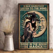 Witch Walk Barefoot Listen The Canvas Wall Art Witch Walk Canvas Painting Fit Frame For Canvas