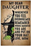 Witch Mom My Dear Daughter Canvas Witch Mom Watercolor Canvas Fun Printable Canvas Sheets For Inkjet Printers