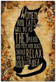 Women And Cats Will Do Painting Canvas Women And Framed Canvas Wall Art Ready To Hang Beautiful Paint Canvas For Kids