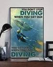 You Don T Stop Diving Canvas Wall Art You Don Acrylic Paint Set With Canvas Tiny Canvas Panels For Kids