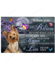 Yorkie Terrier Canvas Believe Heaven Canvas Wall Art Yorkie Terrier Plastic Canvas Shapely Canvas Bag For School