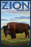 Zion National Park Ut Bison Canvas Art Zion National Canvas Dogs Huge Canvas Bag For School