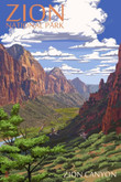 Zion National Park Utah Zion Canvas Zion National Stretch Canvas Great Polyester Canvas For Sublimation