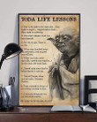 Yoda Life Lessons Canvas Yoda Life Canvas Tarps Heavy Duty Waterproof Cute Large Canvas For Painting