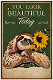 You Look Beautiful Day Sloth Canvas You Look Canvas Hamper Rectangle Attractive Paints For Canvas