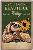You Look Beautiful Day Sloth Painting Canvas You Look Space On Canvas Huge Canvas Sheets For Painting