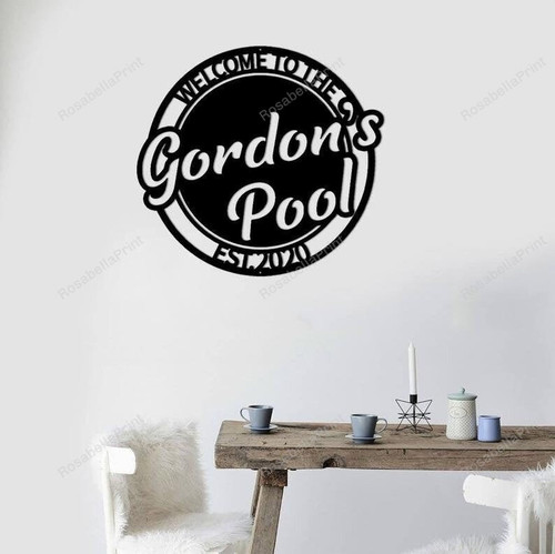 Metal Pool Sign Side Table , Pool Sign Coffee Bar Accessories , Sign Bar Neon Sign For Swimming Pool, Pool Sign Light Bar S For Outdoor Personalized, Family Pool Sign Bar Cart Accessories , Pool Bar Sign Whiskey Bar Laser Cut Metal Sign Bar Light Up Sign