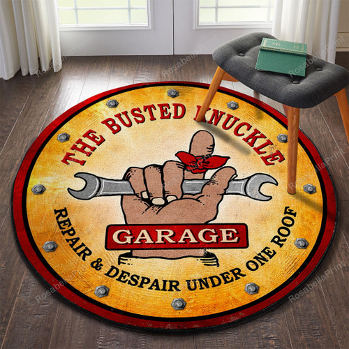Garage Led Hot Rod Garage Round Mat Round Floor Mat Room Rugs Carpet Outdoor Rug Washable Rugs