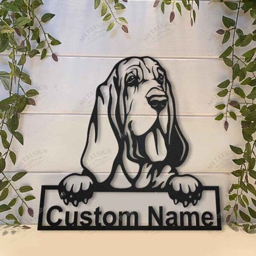 Bloodhound Personalized Metal, Cut Metal Signs Bloodhound Personalized Family Sign Funny Funny Signs For Man Cave