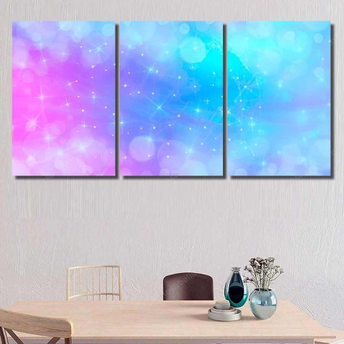 Holographic Vector Illustration Pastel Color Galaxy Galaxy Sky And Space Canvas Wall Art Holographic Vector Canvas Boards & Panels Shapely Canvas For Drawing