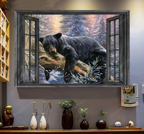 Bear 3d Painting Art 3d Wild Animals Gift Idea Mother Day Christmas Canvas Art Bear 3d Acrylic Paint Set With Canvas Kawaii Canvas Sleeping Bags For Adults