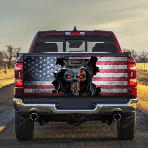 Skull American Truck Tailgate Cover Skull American Truck Tailgate Sticker Big Stickers For Pickup