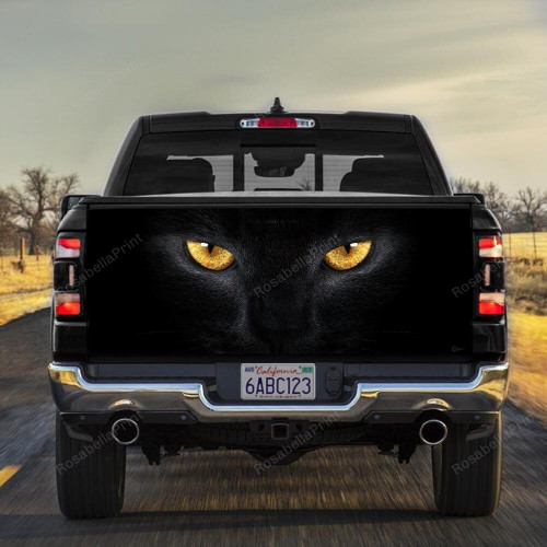 Black Cat Eytruck Tailgate Wrap For Trucks Black Cat Tailgate Vinyl Elegant Off Road Decals For Trucks