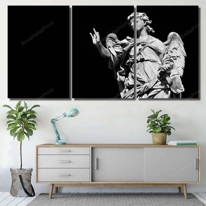 Angel Statue Holding Nails Jesus Cross Jesus Christian Painting Canvas Angel Statue Canvas Panels Variety Puny Painting Canvas For Kids
