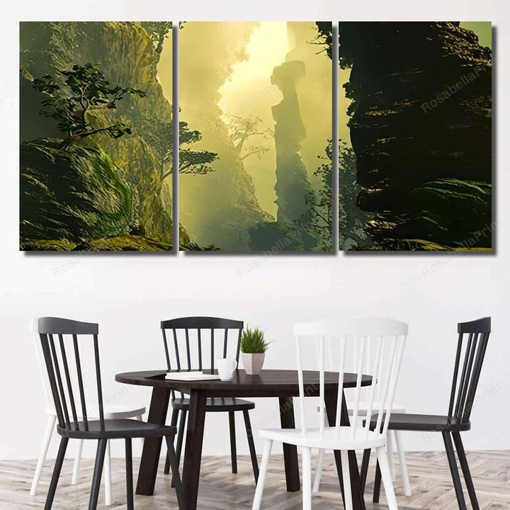 3d Illustration Landscape Where One Observes 1 1 Fantasy Premium Painting Canvas 3d Illustration Weed Canvas Wonderful Canvas Boards For Painting 24 X 36