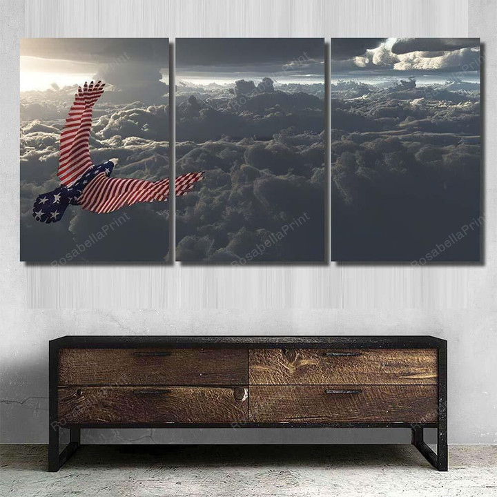 Eagle Us National Colors Flies Above Eagle Animals Premium Canvas Eagle Us Canvas Patio Covering Nice Canvas For Drawing