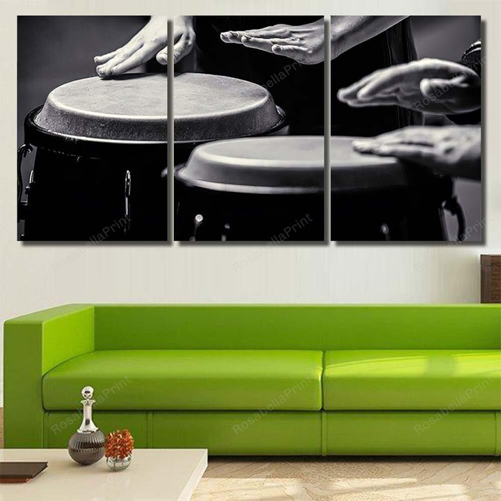 Close Musician Hand Playing Bongos Drums Drum Music Canvas Art Close Musician Canvas Picture Wall Cute Canvas Boards For Painting 8x10