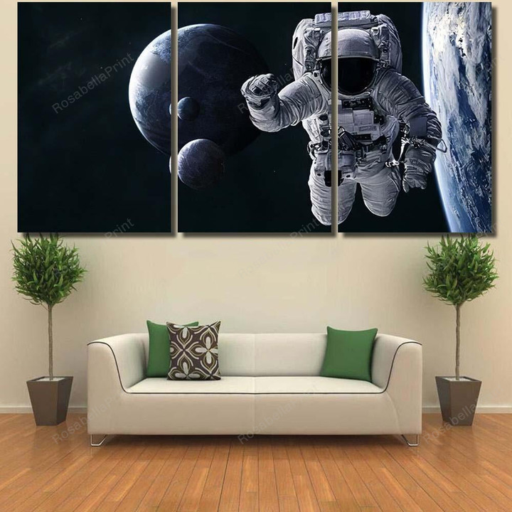 Astronaut On Background Planets Deep Space 1 1 Astronaut Canvas Wall Art Astronaut On Sports Canvas Wall Art Elegant Canvas Painting For Kids