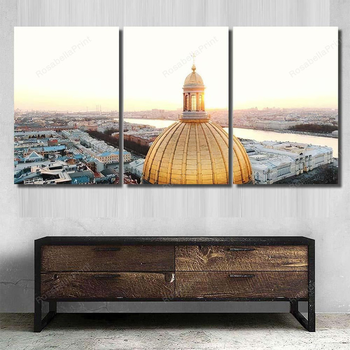 Fantastic Flight On Drone Around Colonnade Jesus Christian Canvas Fantastic Flight Canvas Large Fit Large Canvas For Painting