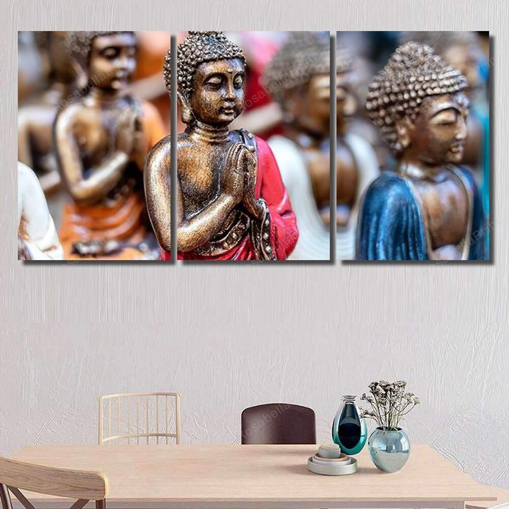 Buddha Statue Figures Souvenir On Display Buddha Religion Canvas Buddha Statue Canvas Painting Party Cool Frame For Canvas