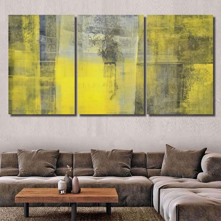 Black Yellow Abstract Art Painting 1 Abstract Canvas Art Black Yellow Rainy City Canvas Puny Small Art Canvas For Kids