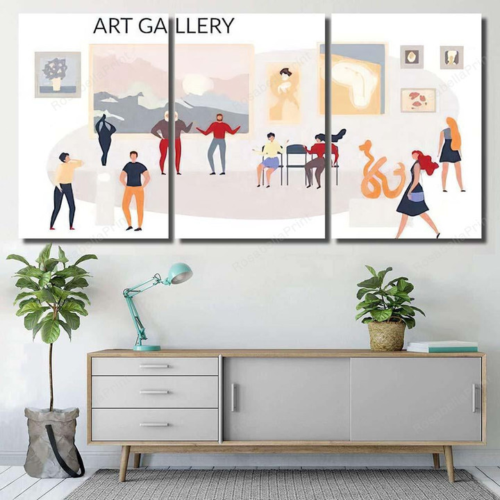 Art Gallery Exhibition Paintings Sculptures Colored Abstract Canvas Art Art Gallery Quilted Canvas Vest Beautiful Rectangle Canvas For Painting