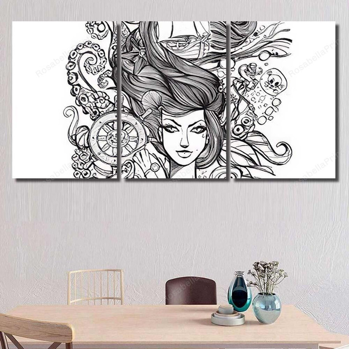 Symbol Water Fantastic Woman Hair Form Fantastic Premium Canvas Symbol Water Space On Canvas Huge Supplies For Canvas Painting