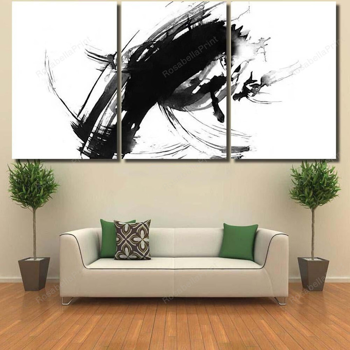 Abstract Ink Painting Artistic Black Pattern 1 Abstract Canvas Art Abstract Ink Heavy Canvas Shoulder Bag Kawaii Supplies For Canvas Painting