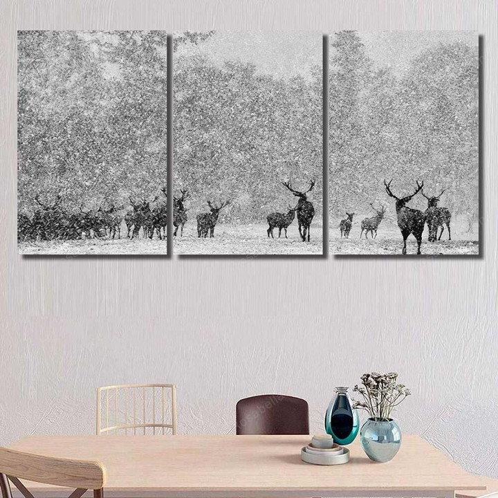 Red Deer Stags Cervus Elaphus Scottish Deer Animals Canvas Art Red Deer Sports Canvas Wall Art Fun Rectangle Canvas For Painting