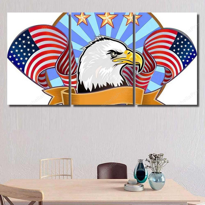 American Eagle Usa Flags 10 Eagle Animals Premium Canvas Art American Eagle Canvas Tote Bag Glitter Cool Canvas For Painting