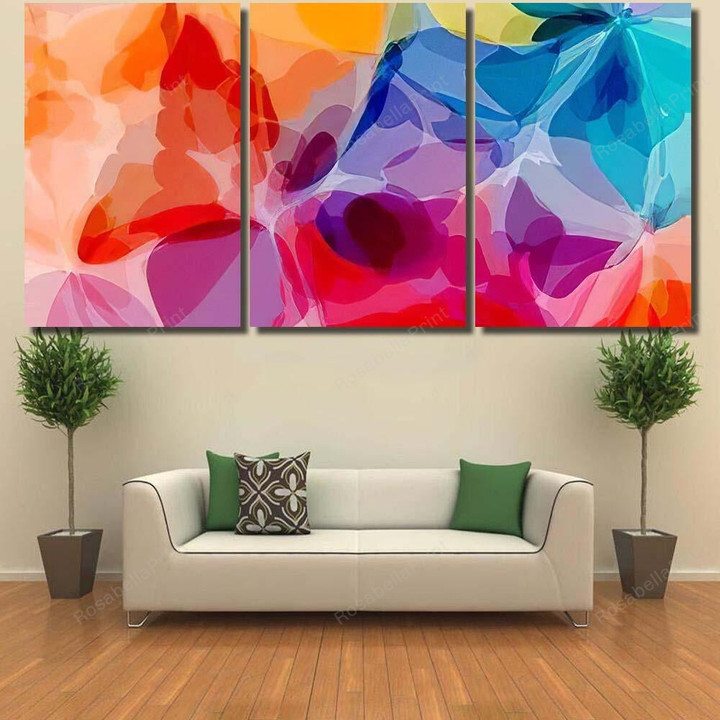 Multicolored Original Watercolor Painting Flowers Background Abstract Canvas Wall Art Multicolored Original Boho Canvas Wall Art Great Canvas Boards For Painting 24 X 36