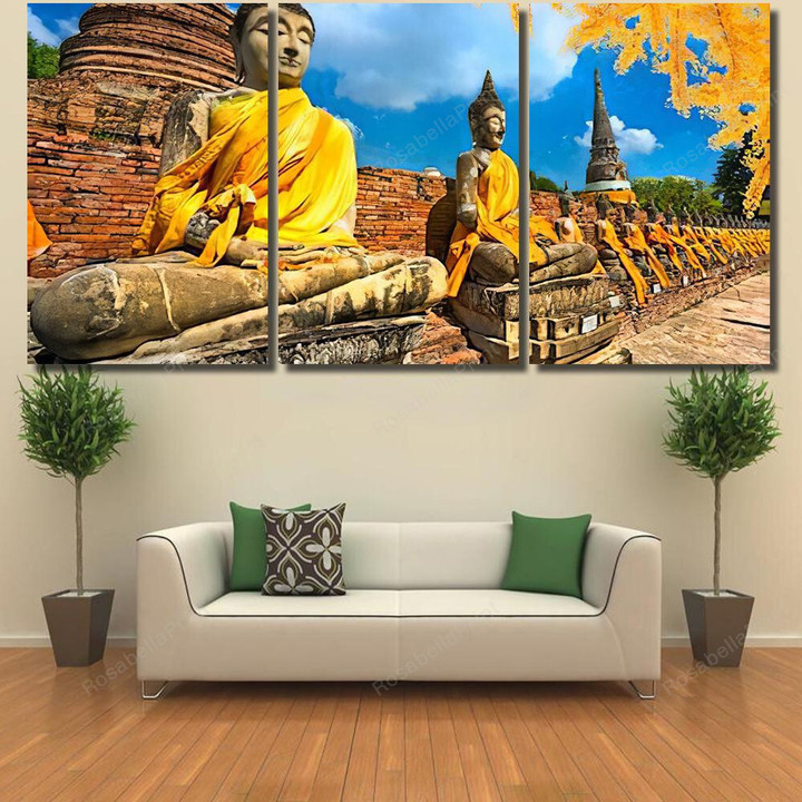 Raw Buddha Statues Ayutthaya Thailand Buddha Religion Canvas Raw Buddha Canvas Wagon Attractive Canvas Panels For Kids