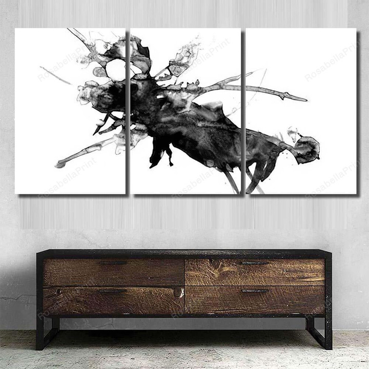 Abstract Ink Painting Artistic Black Pattern Abstract Canvas Art Abstract Ink Outdoor Canvas Art Tiny Canvas Boards For Painting