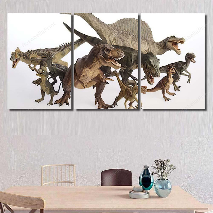 Isolated Dinosaur On White Background Dinosaur Animals Canvas Wall Art Isolated Dinosaur Canvas Painting Beautiful Canvas For Drawing