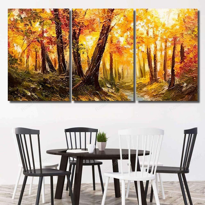 Oil Painting Landscape Autumn Forest Near 1 Abstract Canvas Oil Painting Canvas Fabric Attractive Painting Canvas For Kids