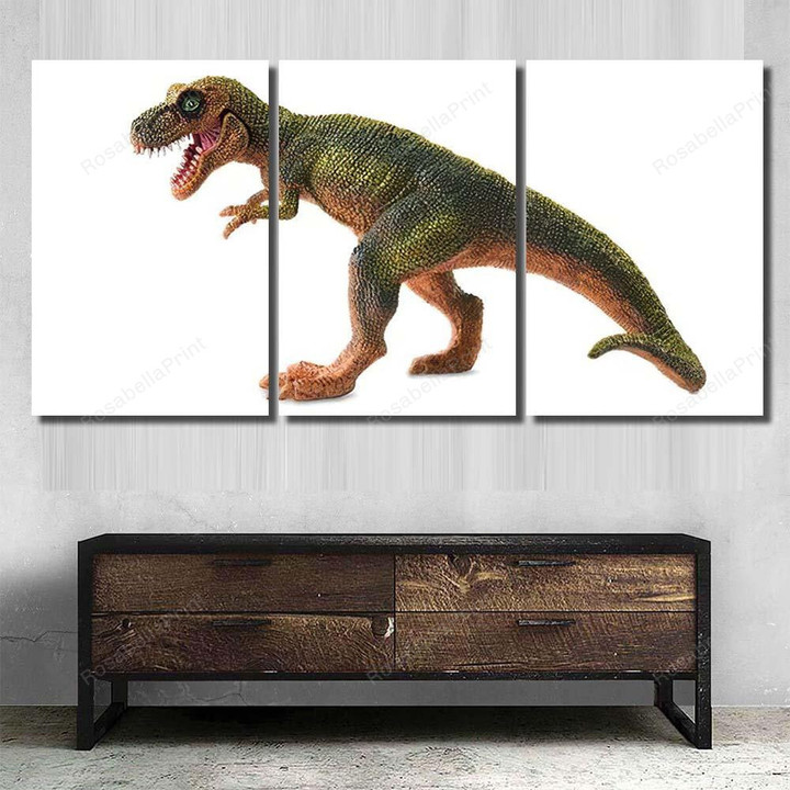 Plastic Dinosaur Toy Isolated On White Dinosaur Animals Canvas Plastic Dinosaur Clay Canvas Board Huge Canvas Panels For Kids