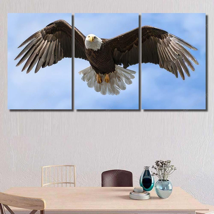 American National Symbol Bald Eagle Wings Eagle Animals Premium Painting Canvas American National Artkey Stretched Canvas Wonderful Clear Canvas For Painting