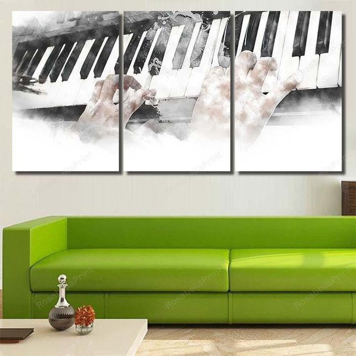 Abstract Beautiful Hand Playing Keyboard Piano 1 Drum Music Painting Canvas Abstract Beautiful Painters Canvas Large Kawaii Canvas Panels For Kids