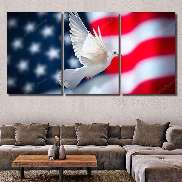 American Flag Dove Peace 2020 Eagle Animals Premium Painting Canvas American Flag Kids Art Canvas Shapely Double Primed Canvas For Oil Paints