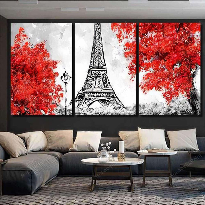 Oil Painting Paris European City Landscape 3 Abstract Canvas Wall Art Oil Painting Artest Canvas Shapely Plaster For Canvas Painting