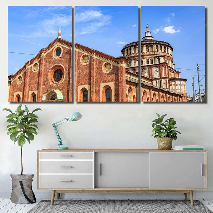 Church Dominican Convent Santa Maria Delle Last Supper Christian Painting Canvas Church Dominican Heart Canvas Kawaii Double Primed Canvas For Oil Paints