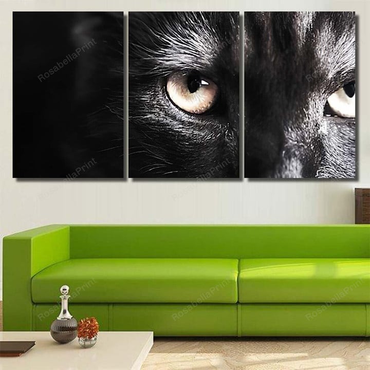 Closeup Cats Face Black Panther Animals Canvas Art Closeup Cats Wig Canvas And Stand Puny Canvas For Drawing