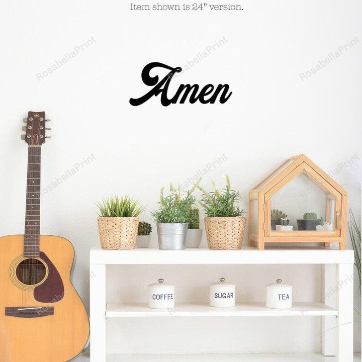 Amen Cursive Metal Wall Sign Amen Cursive Personalized Metal Name Sign Small Bar Signs For Home