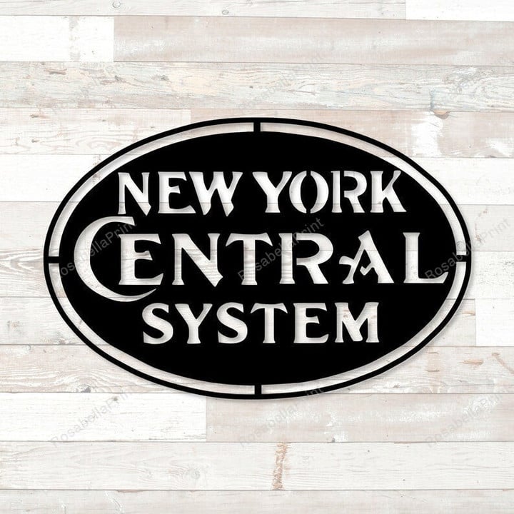 New York Central System Railroad Logo Metal Signs New York Signs With Names Small Personalized Name Signs For Home Decor