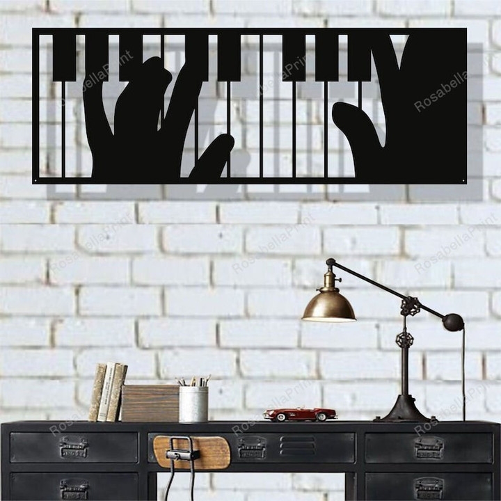 Metal Wall Decor Piano Time Metal Piano Music Decor Living Room Decoration Wall Hangings Interior Decoration Music Lover Gift Signs Metal Wall Sublimation Metal Sign Blanks Gorgeous Bar Signs For Home Bar