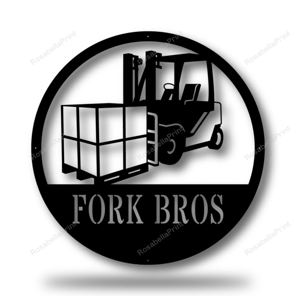 Forklift Monogram Customized Metal Sign Forklift Monogram Vintage Kitchen Decor Signs Shapely Personalized Signs For Outdoors