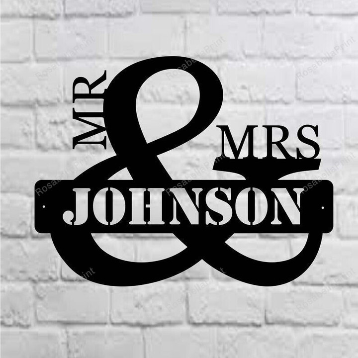 Mr And Mrs Sign Mr And Metal Name Signs Personalized Puny Metal Letters For Outdoor Signs