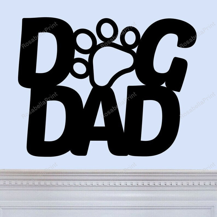 Dog Dag With Dog Paw Graphic Laser Cut Solid Steel Decorative Home Accent Wall Sign Dog Dag Last Name Sign Tiny Metal Beer Signs For Bar Decor